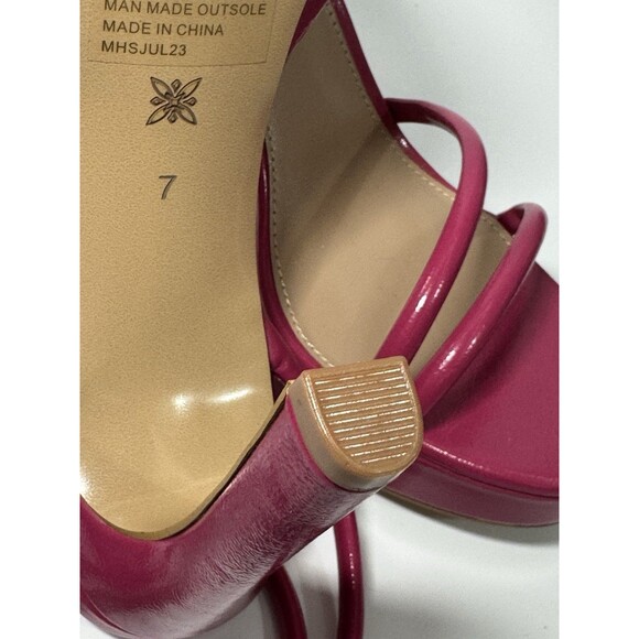 New BCBG KENDI VIVA STRAPPY PINK WOMEN'S HEELS Size 7 - Picture 8 of 15